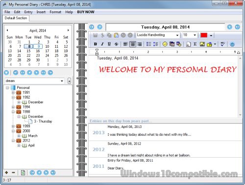 My Personal Diary 9.5.0.0 Free download